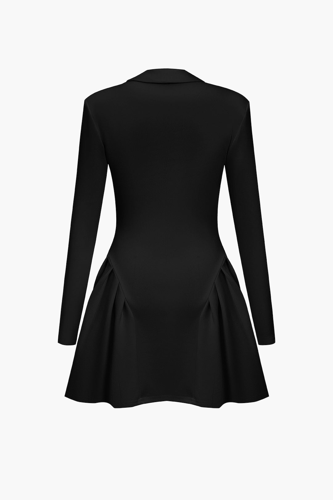 Solid Ruched V Neckline Mini Dress