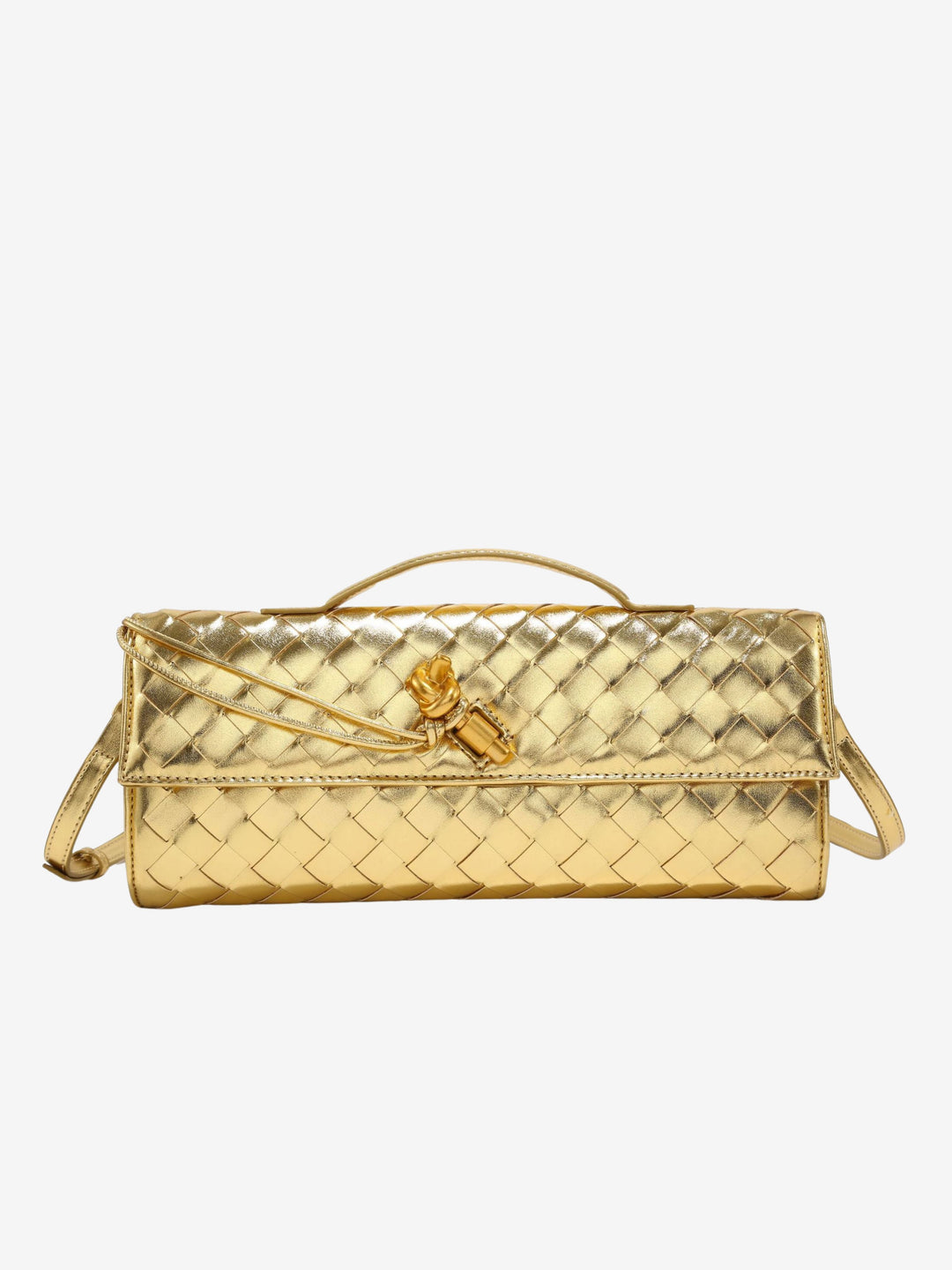 Woven clutch bag