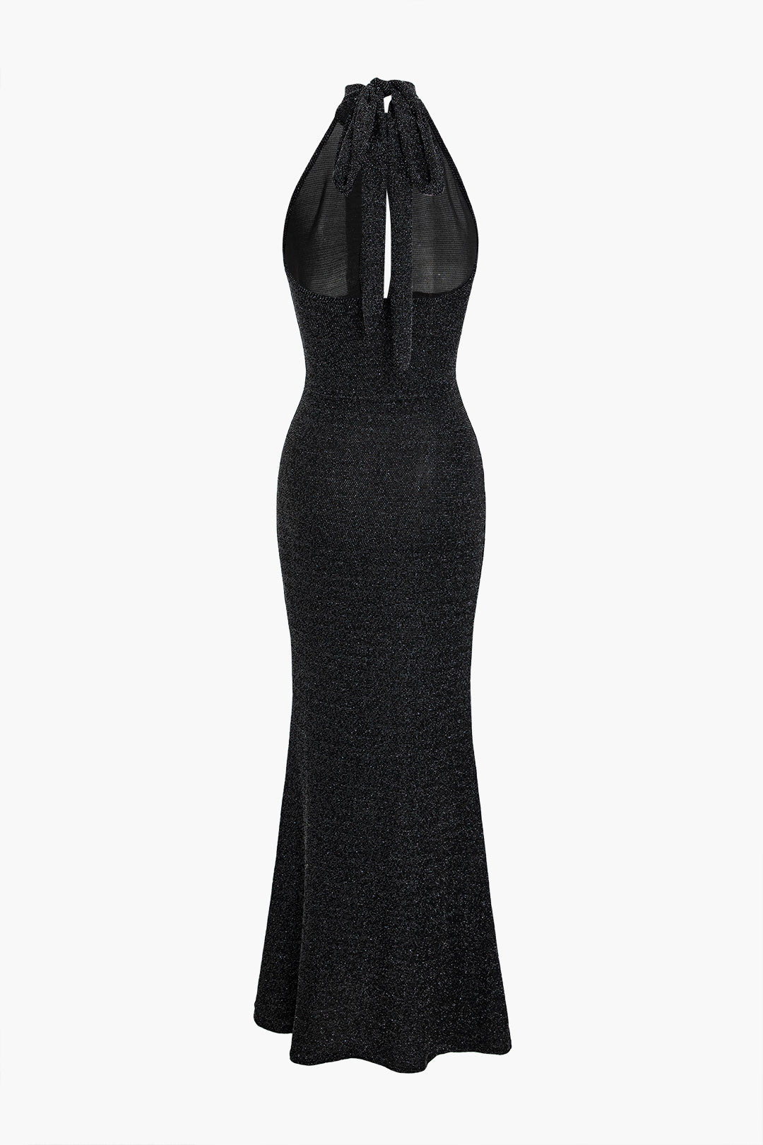 Glitter Backless Cut Out Maxi Dress