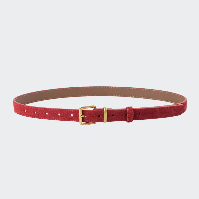 Imitation suede belt