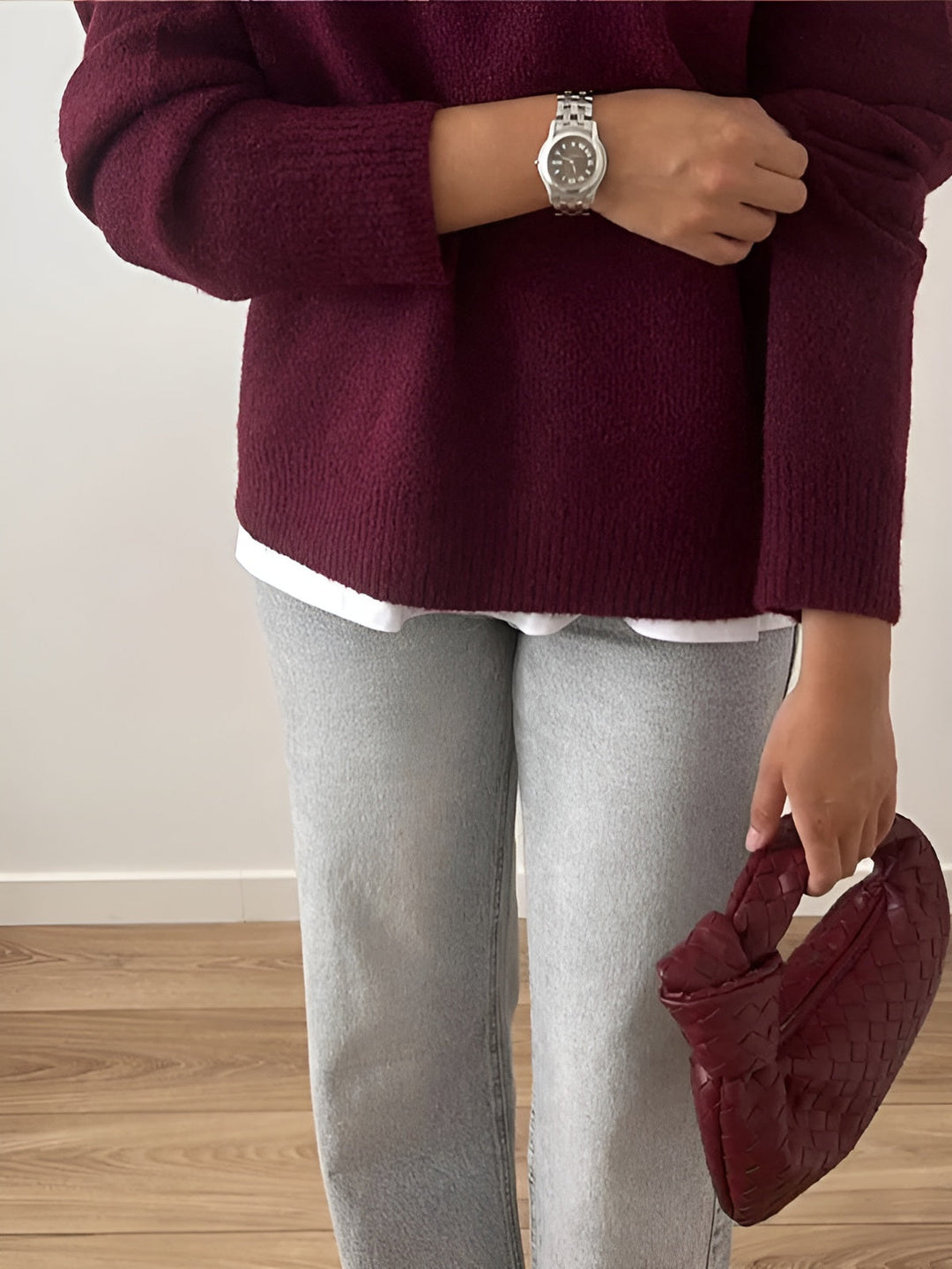 Burgundy soft Jumper