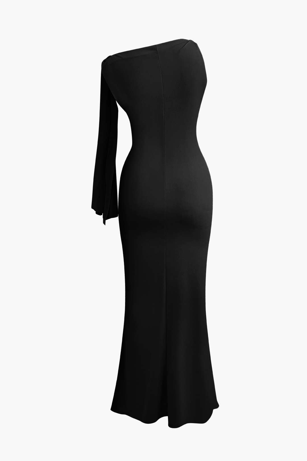 Asymmetrical Twist Knot Mermaid Maxi Dress