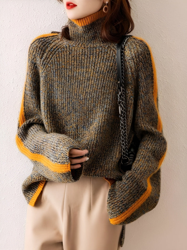 Long-sleeved knitted loose jumper