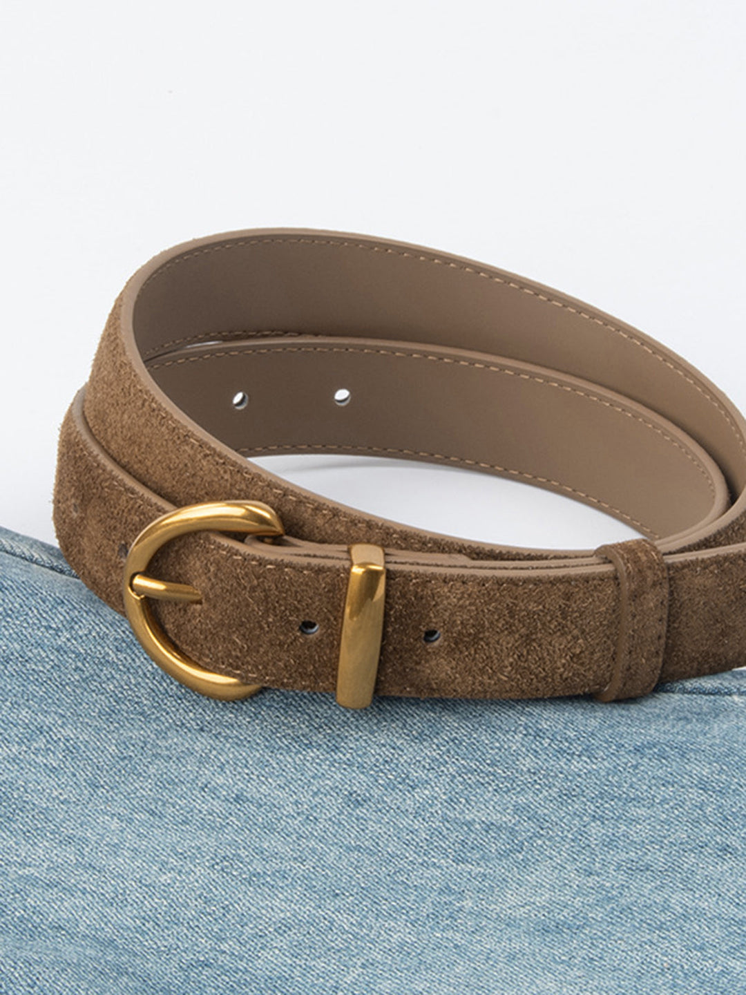 Soft-Buckle Leather Belt