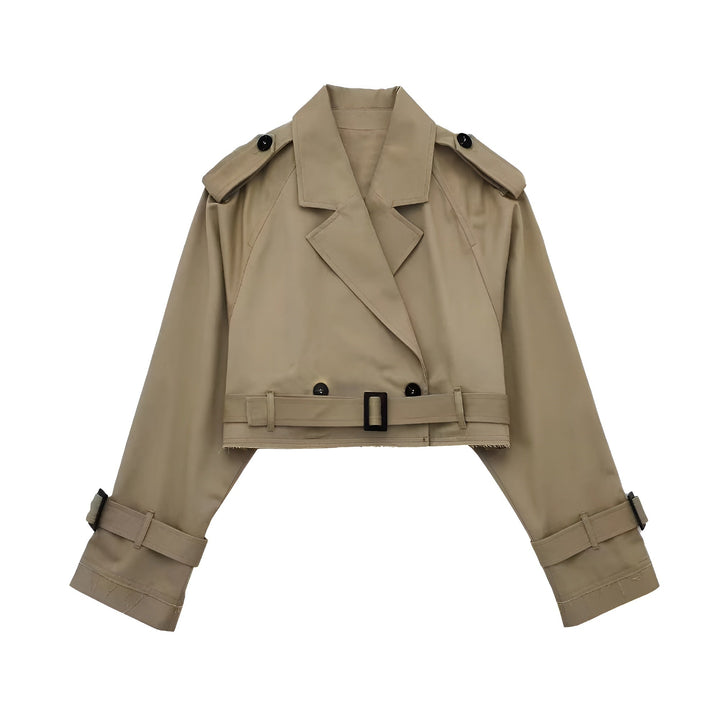 Gemma cropped trench coat