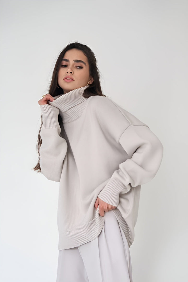 Classic soft plain turtleneck