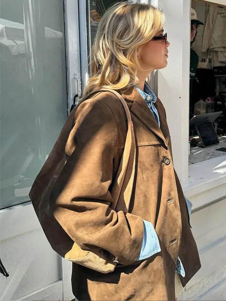 Vintage imitation suede jacket