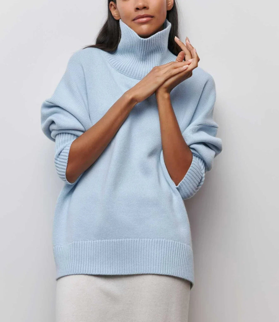 Oversized turtleneck jumper