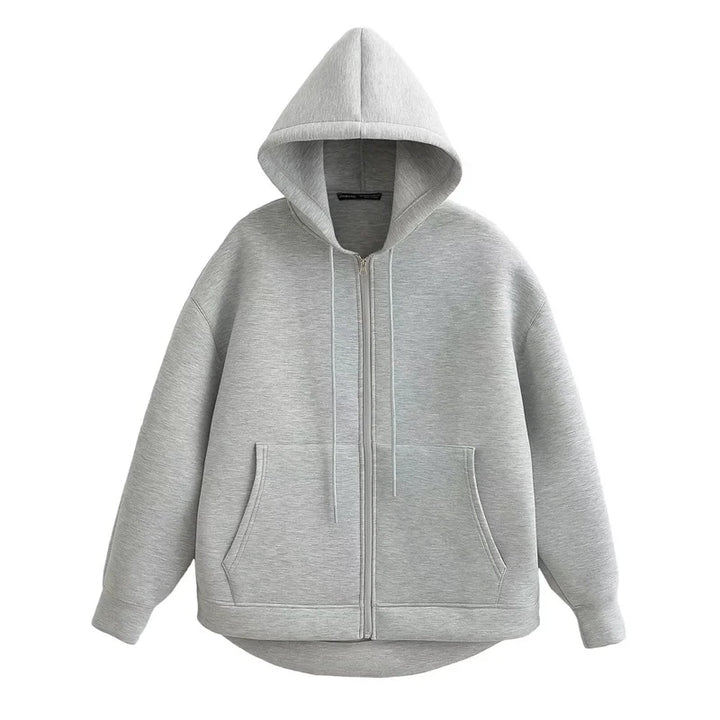 Oversized zipper hoodie