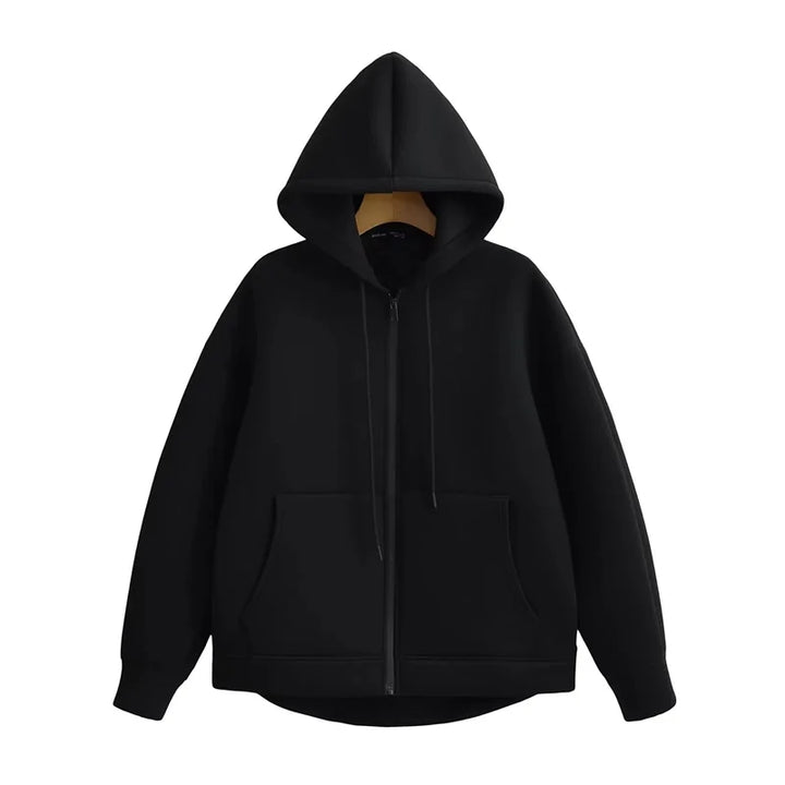 Oversized zipper hoodie