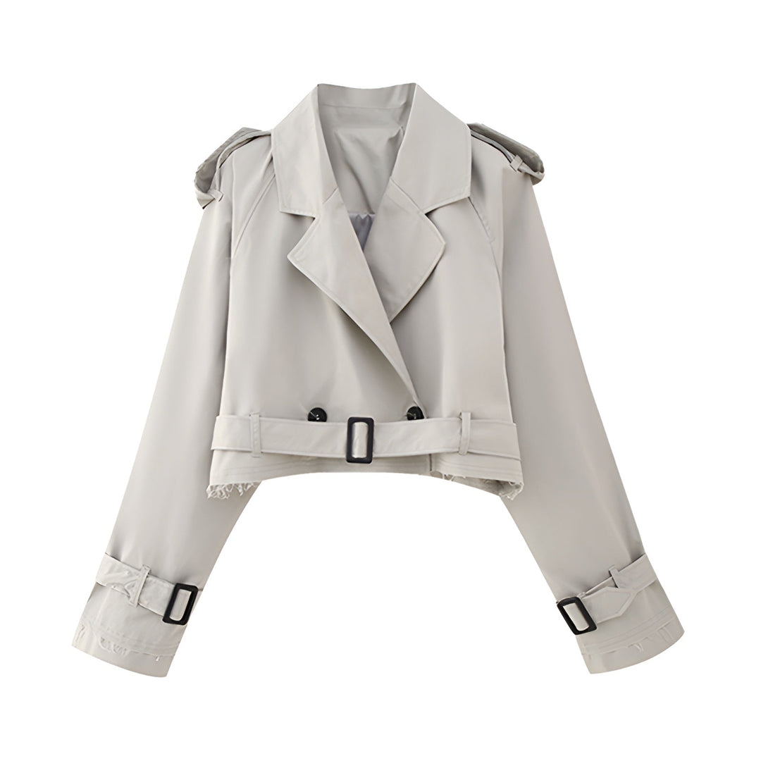 Gemma cropped trench coat