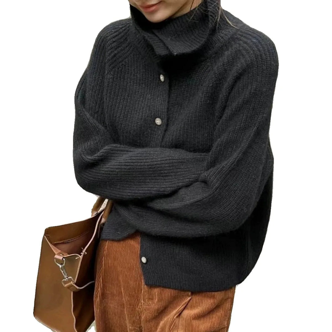 Luxurious Turtleneck Cardigan