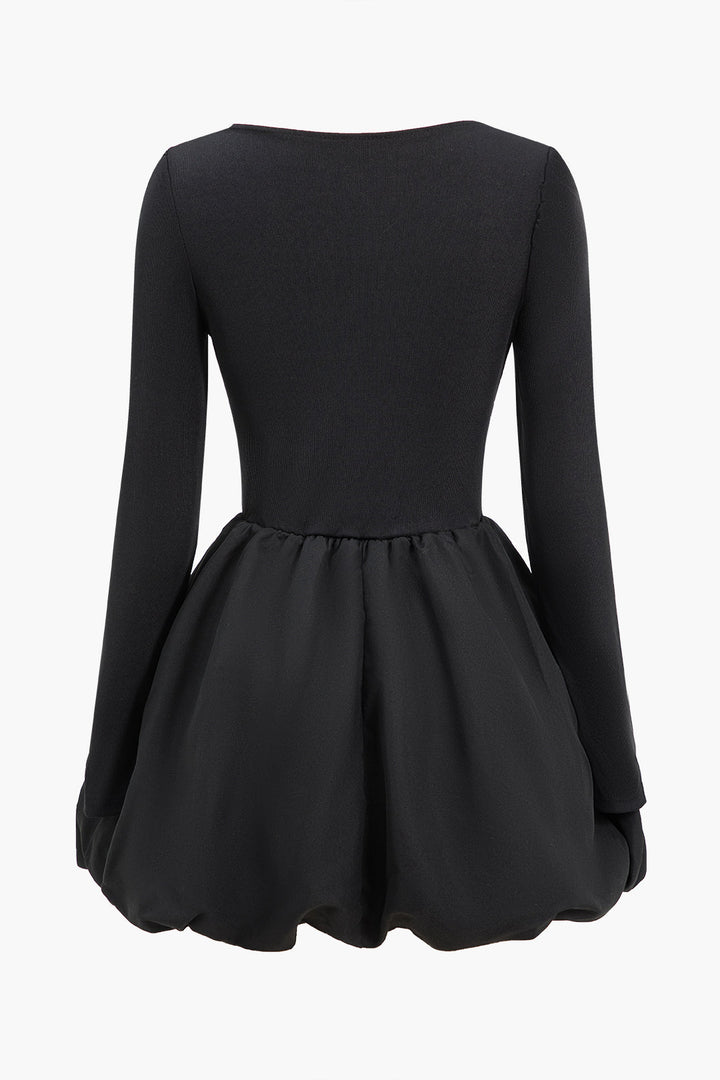 Puff Long Sleeve Mini Dress