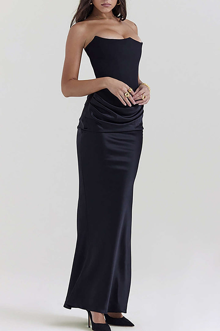 Layer Strapless Mermaid Maxi Dress