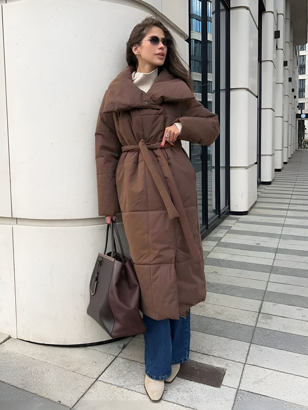 Long puffer coat