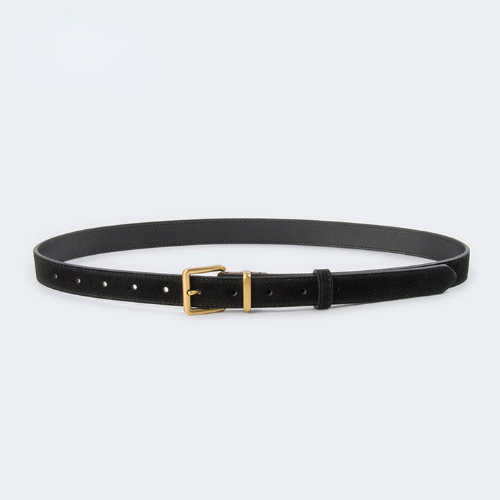 Imitation suede belt