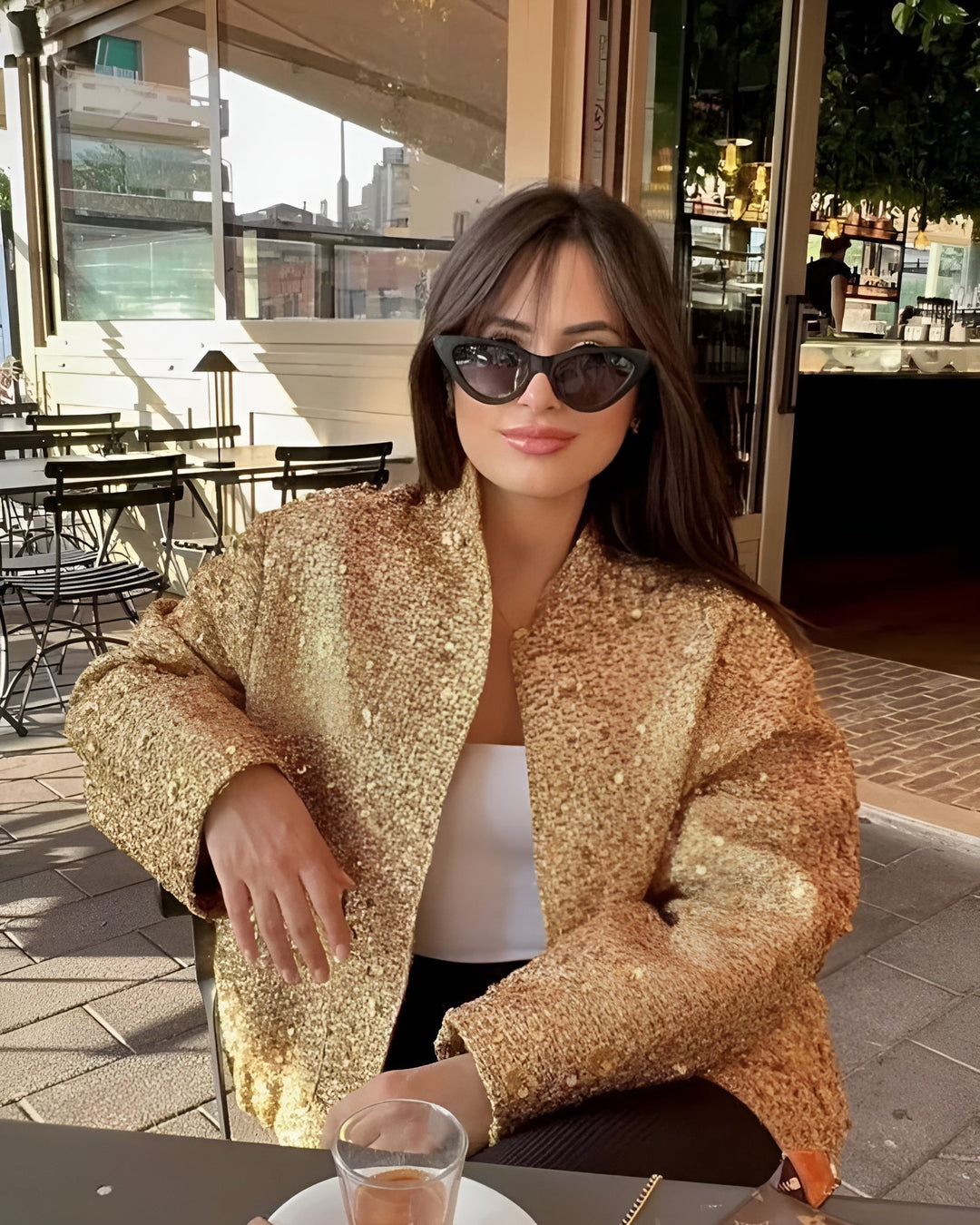 Sequinned Bomber jacket